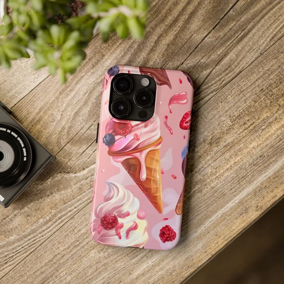 Cool Ice Cream Themed Phone Case for Apple iPhone 11, 12, 13, 14, 15, 16, and 17
