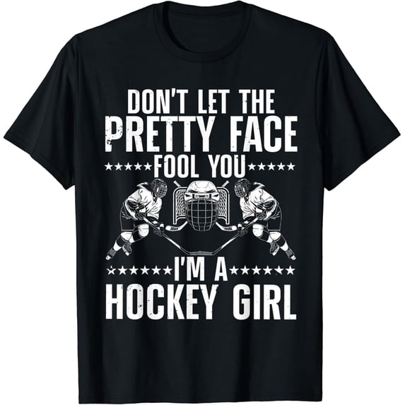 Cool Ice Hockey For Women Girls Hockey Player Sports Lovers T-Shirt Unisex Full Size S-5XL