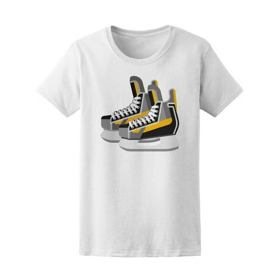 Cool Ice Hockey Skates T-Shirt Women -Image by Shutterstock, Female Small