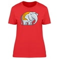 thumbnail image 1 of Cool Indian Elephant Cartoon T-Shirt Women -Image by Shutterstock, Female Medium, 1 of 2