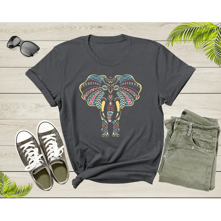 Elephant Lover T Shirt; Colorful Elephant T Shirt; Mandala Elephant Lover T Shirt; Colorful Elephant T Shirt; Mandala
