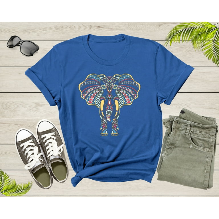 Elephant Lover T Shirt; Colorful Elephant T Shirt; Mandala Elephant Lover T Shirt; Colorful Elephant T Shirt; Mandala