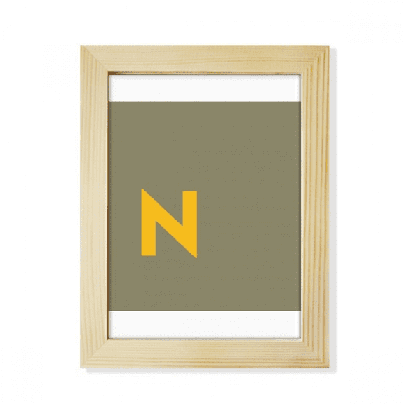 Cool Individual Letter N Art Deco Fashion Desktop Adorn Photo Frame Display Art Painting Wooden