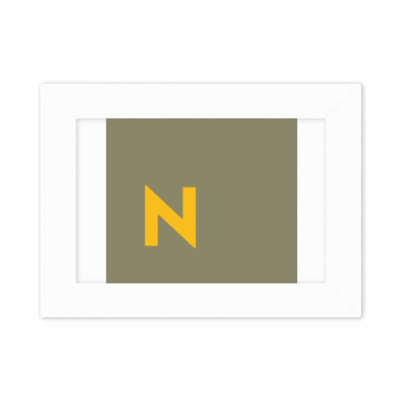 Cool Individual Letter N Art Deco Fashion Photo Mount Frame Picture Art Painting Desktop 5x7 inch