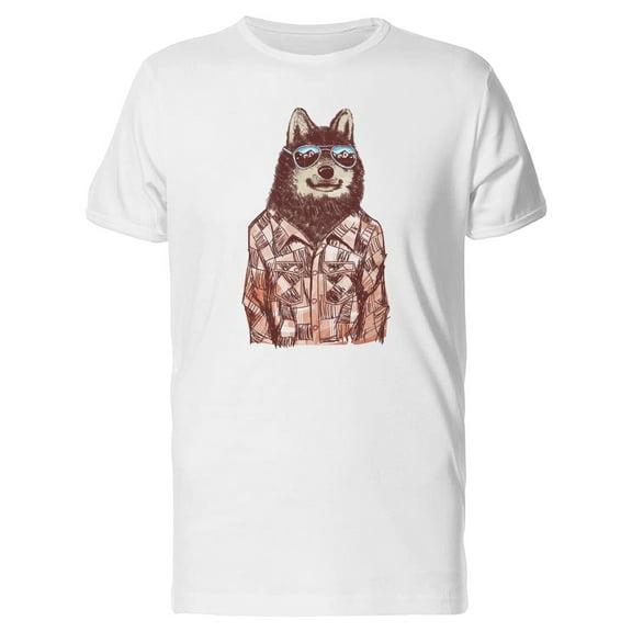 Cool Indy Wolf Sunglasses T-Shirt Men -Image by Shutterstock, Male 4X-Large