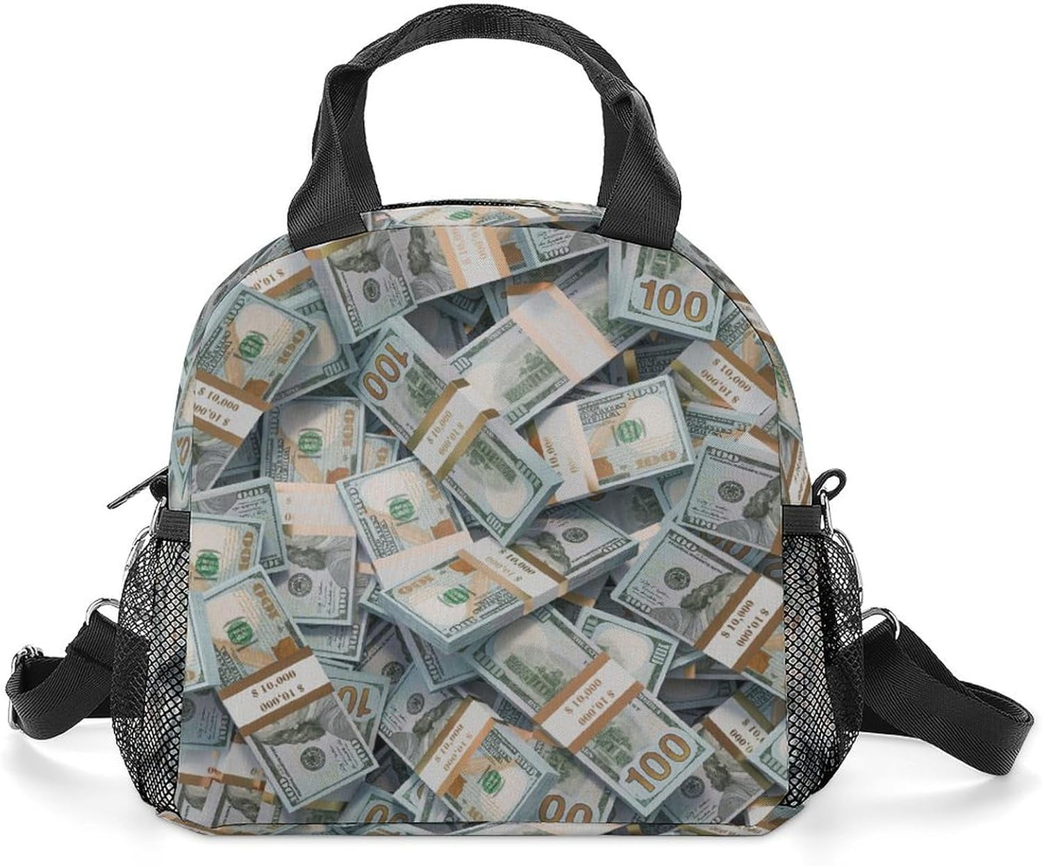 Cool Insulated Lunch Box with Adjustable Shoulder Strap, Reusable