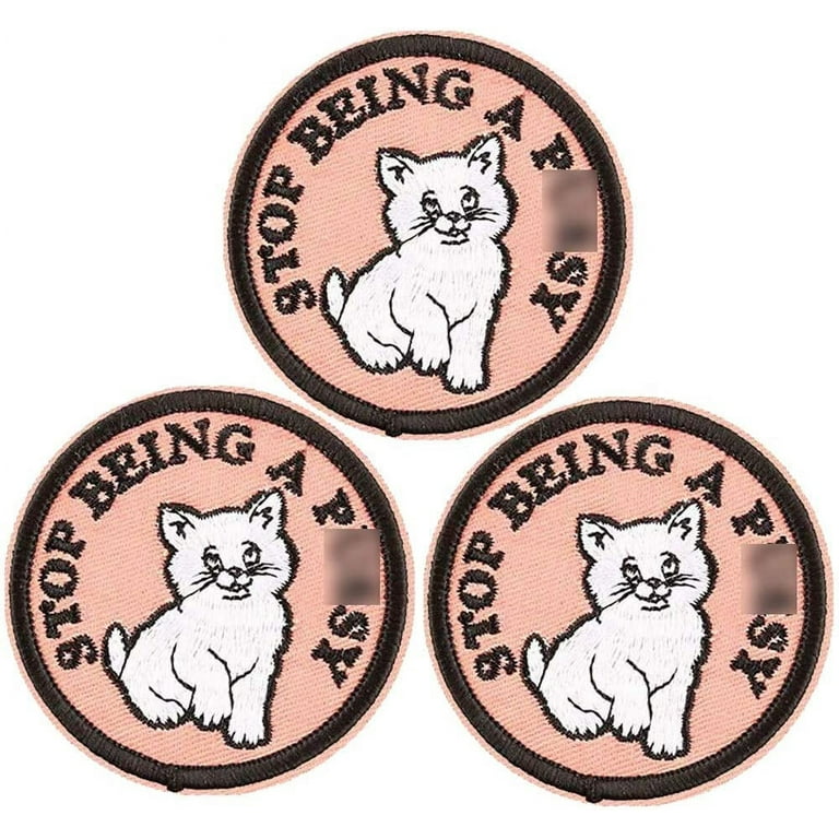 Cool Iron on Patches for Jackets, 3pcs Stop Being a Weakling