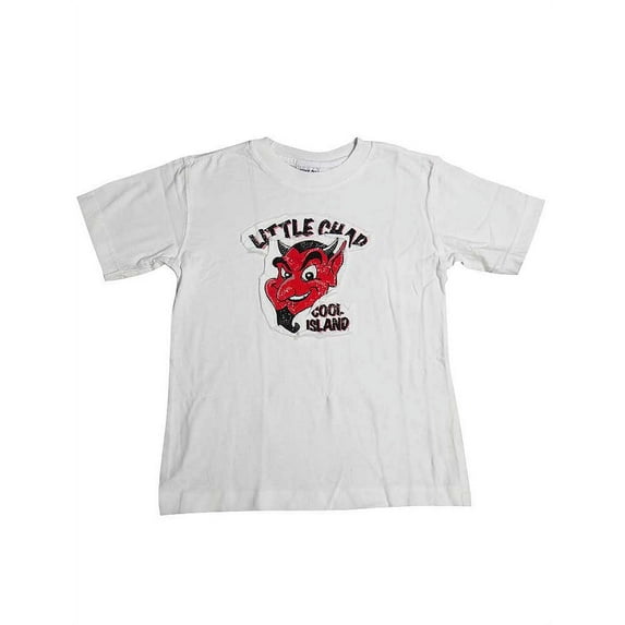 Cool Island Boys Cotton Short Sleeve T-shirt Tee Shirt Top 11530-2T (Little Devil White)