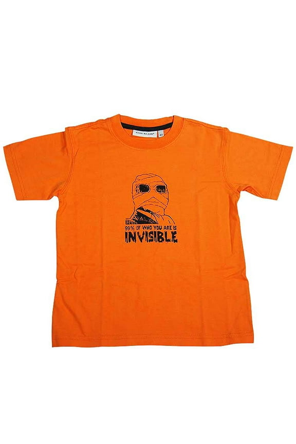 Boys Cotton Short Sleeve T-shirt Tee Shirt Top 11533-5 (Invisible Mummy Orange)