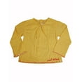 thumbnail image 1 of Cool Island Girls Crinkled Cotton and Sequin / Beading Long Sleeve Shirt Top 9612-6X (Gold), 1 of 4