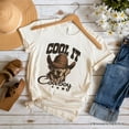 thumbnail image 1 of Cool It Cowboy T-Shirt With Western Dog, Retro Golden Retriever White and Natural Tee for Country Lover, 1 of 8