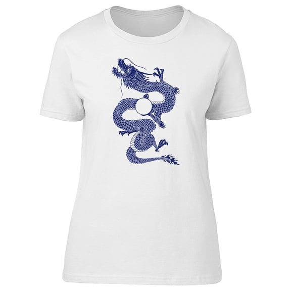 Cool Japanese Dragon Sketch T-Shirt Men -Image by Shutterstock, Male 4X-Large