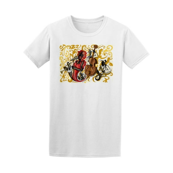 Cool Jazz Music Doodle T-Shirt Men -Image by Shutterstock, Male Large