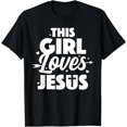 thumbnail image 1 of Cool Jesus Art For Girls Women Kids Jesus Christian Lover T-Shirt, 1 of 3