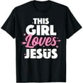 thumbnail image 1 of Cool Jesus Art For Girls Women Kids Jesus Christian Lover Funny Creative Graphic T-Shirt, 1 of 3