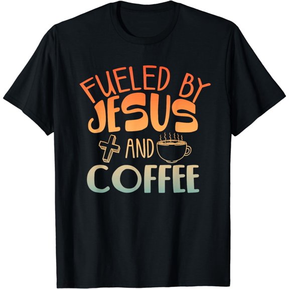 Cool Jesus Art For Men Women Christian Jesus Coffee Lover T-Shirt