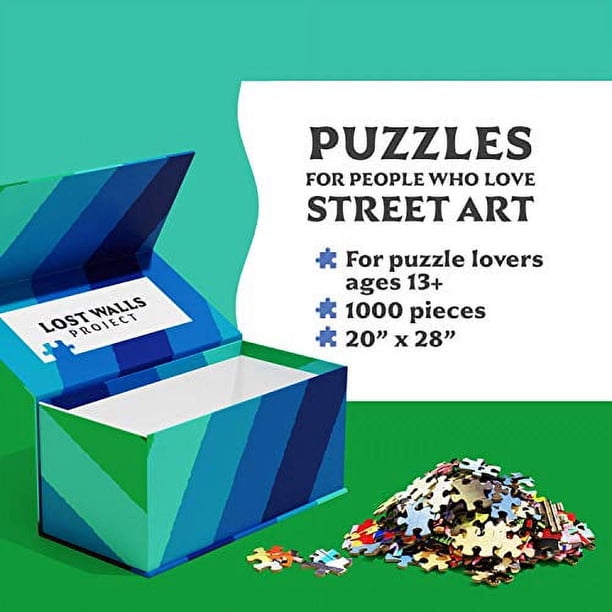 Lost Walls Project 1000 Piece Jigsaw Puzzle - Street Art Mural 'Gratitude', 20x29 Inches, For Adults & Teens 2 thumbnail image
