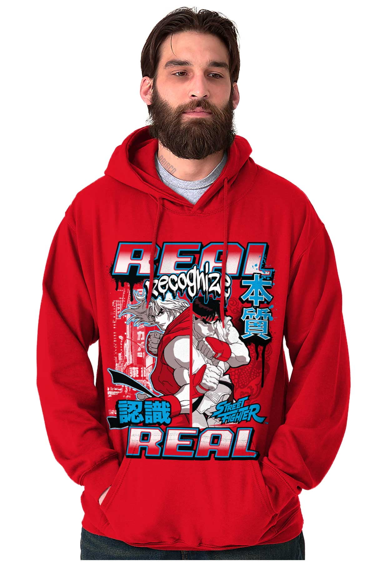 Cool Kanji Street Fighter Retro Ryu Hoodie Sweatshirt Women Men Brisco