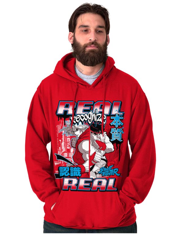 Cool Kanji Street Fighter Retro Ryu Hoodie Sweatshirt Women Men Brisco Brands L