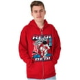 thumbnail image 1 of Cool Kanji Street Fighter Retro Ryu Unisex Plus Size Zip Hoodie Brisco Brands 4X, 1 of 5