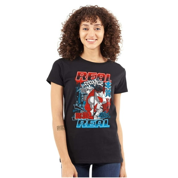 Cool Kanji Street Fighter Retro Ryu Women's T Shirt Ladies Tee Brisco Brands L