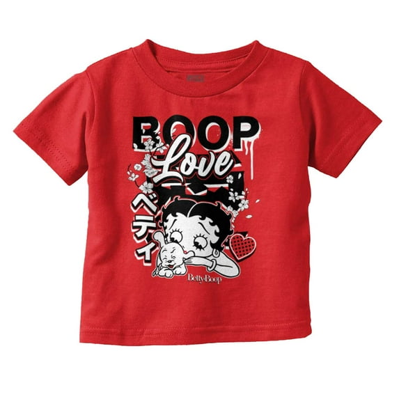 Cool Kanji Style Betty Boop Love Youth T Shirt Tee Girls Infant Toddler Brisco Brands 2T