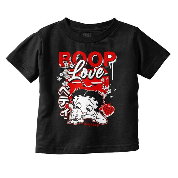 Cool Kanji Style Betty Boop Love Youth T Shirt Tee Girls Infant Toddler Brisco Brands 3T