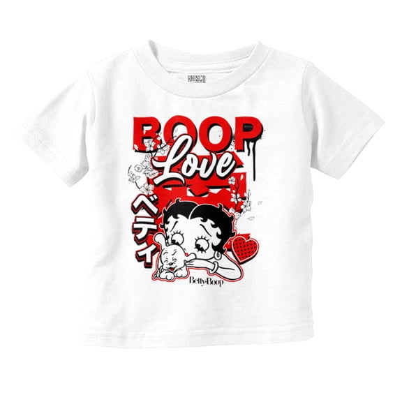 Cool Kanji Style Betty Boop Love Youth T Shirt Tee Girls Infant Toddler Brisco Brands 4T