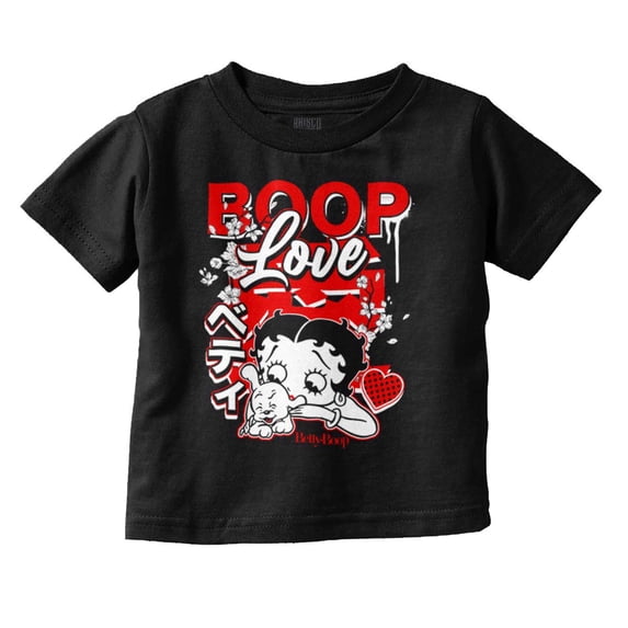 Cool Kanji Style Betty Boop Love Youth T Shirt Tee Girls Infant Toddler Brisco Brands 6M