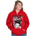 thumbnail image 1 of Cool Kanji Style Betty Boop Love Zip Hoodie Sweatshirt Women Brisco Brands L, 1 of 5