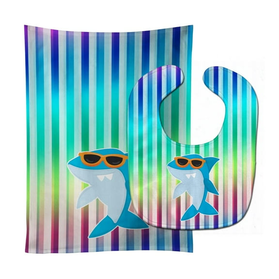 Cool Kat Shark Baby Bib and Burp Cloth