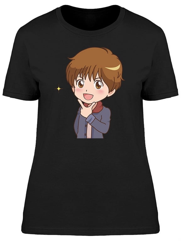 Cool Kawaii Boy Pose T-Shirt Women -Image by Shutterstock, Female Large