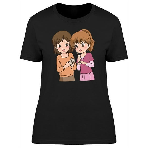 Cool Kawaii Girls Cartoon T-Shirt Women -Image by Shutterstock, Female Large