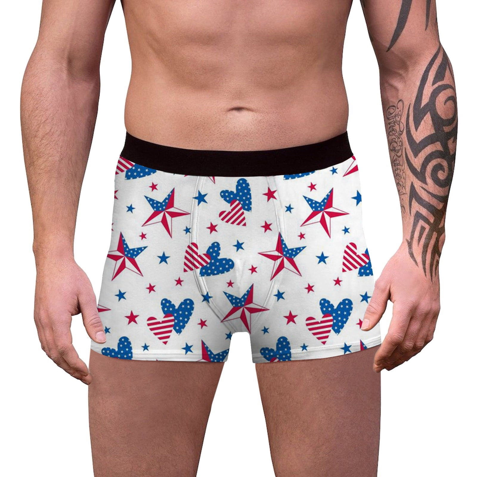 Cool Keep Briefs Male Independence Day Underwear 3D Printed Breathable