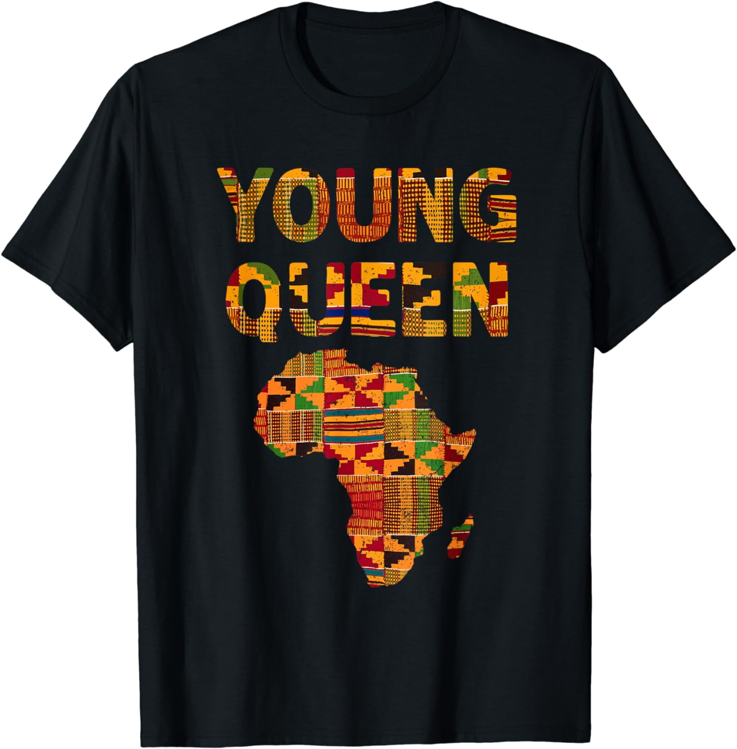 Cool Kente Cloth Art Kids Girls African Print African Queen T-Shirt ...