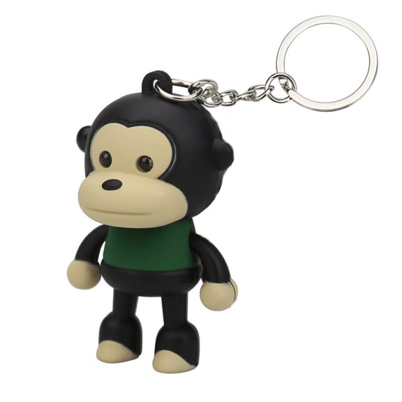 Cool Keychains for Adults, Monkey Light and Sound Keychain, Mini Figure Key Ring Toy, Backpack Bag Charm Accessory, Novelty Gift for Friends