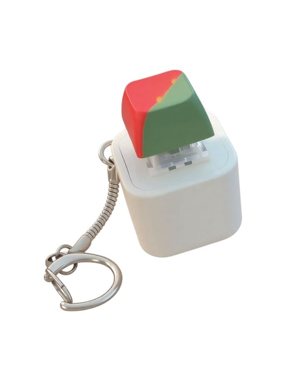 Cool Keychains for Adults, Sound and Light Button Keychain, Novelty Push Button Key Ring, Backpack Bag Charm Accessory, Prank Gift for Friends