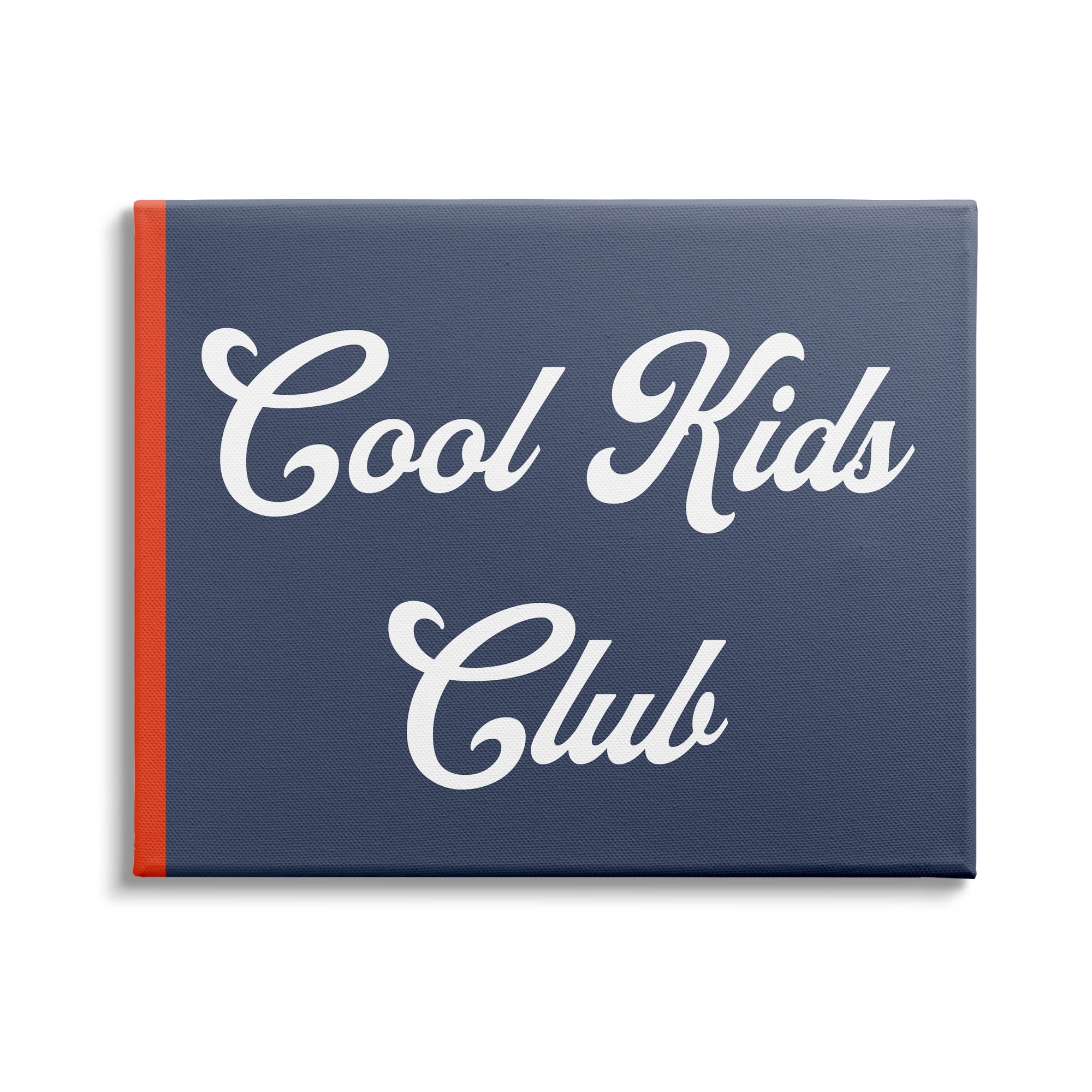 Cool Kids Club Children's Sign Bold Red Blue Inspirational Graphic Art Gallery-Wrapped Canvas Print Wall Art