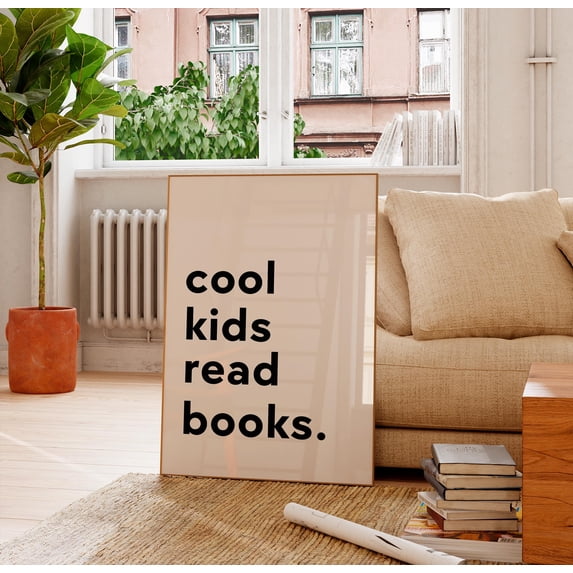 Cool Kids Read Books Print, Boy Room Wall Art, Teen Boy Room Decor ...