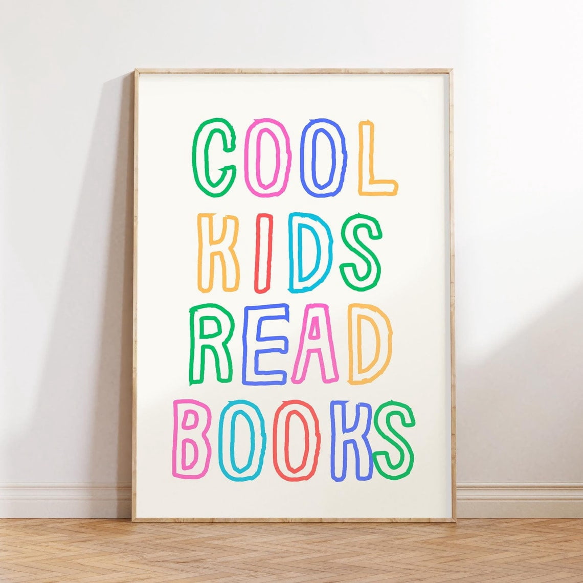 Cool Kids Read Books Print, Kids Reading Book, Playroom Wall Decor ...