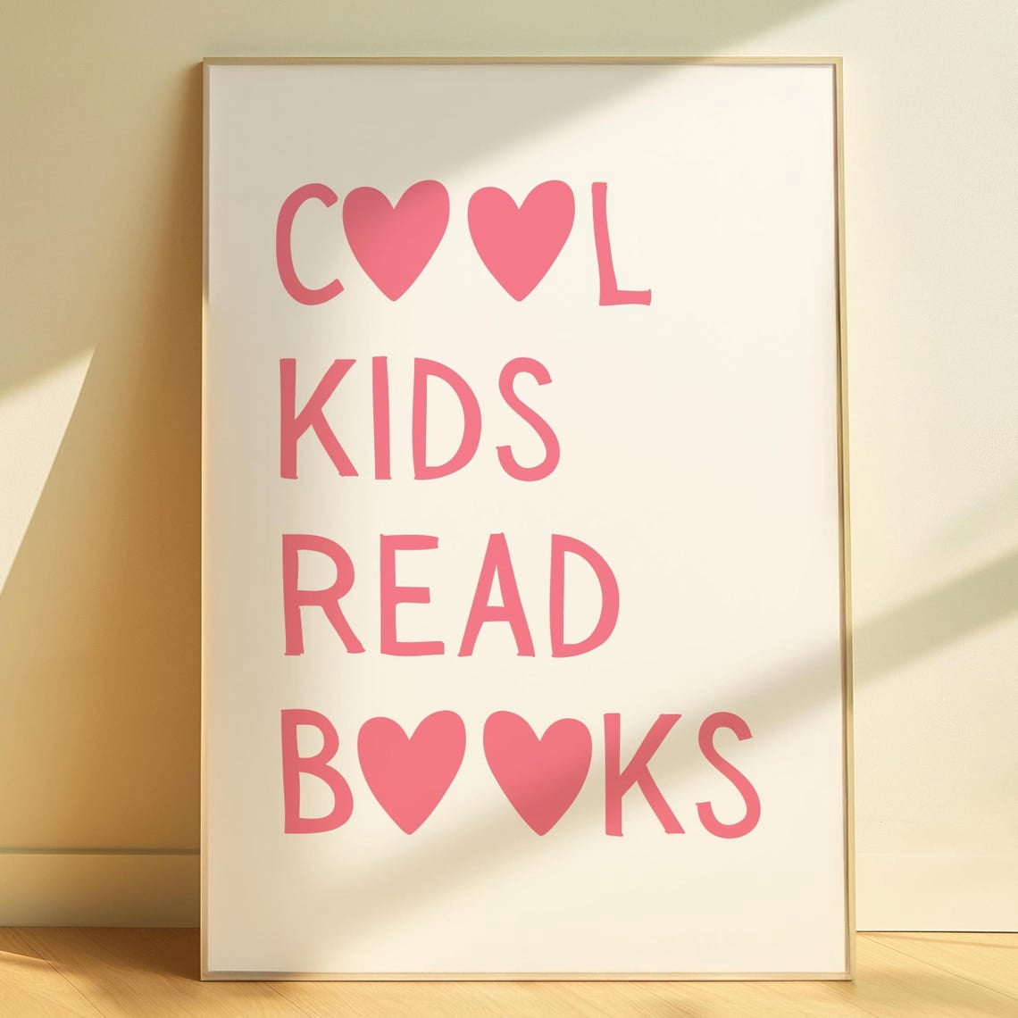Cool Kids Read Books Print Kids Reading Book Playroom Wall Decor ...