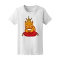 thumbnail image 1 of Cool King Ginger Cat T-Shirt Women -Image by Shutterstock, Female Medium, 1 of 2