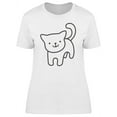 thumbnail image 1 of Cool Kitten Doodle Cartoon T-Shirt Women -Image by Shutterstock, Female Large, 1 of 2