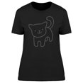 thumbnail image 1 of Cool Kitten Doodle Cartoon T-Shirt Women -Image by Shutterstock, Female Large, 1 of 2