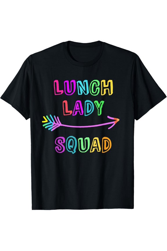 Cool LUNCH LADY Squad School Office Food Service Crew T-Shirt