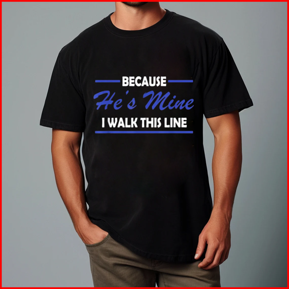 Cool Law Enforcer Matching Couple Cop Lover Relationship Unisex T-Shirt, up to Size 5XL
