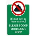 thumbnail image 1 of Its Not Cool to Leave Stool Scoop your Dog's Poop With Graphic Warning Sign, No Dog Poop Metal Signs for Business Home Outdoor Indoor Wall Caution Custom Decor 8 x 12 Inch, 1 of 4
