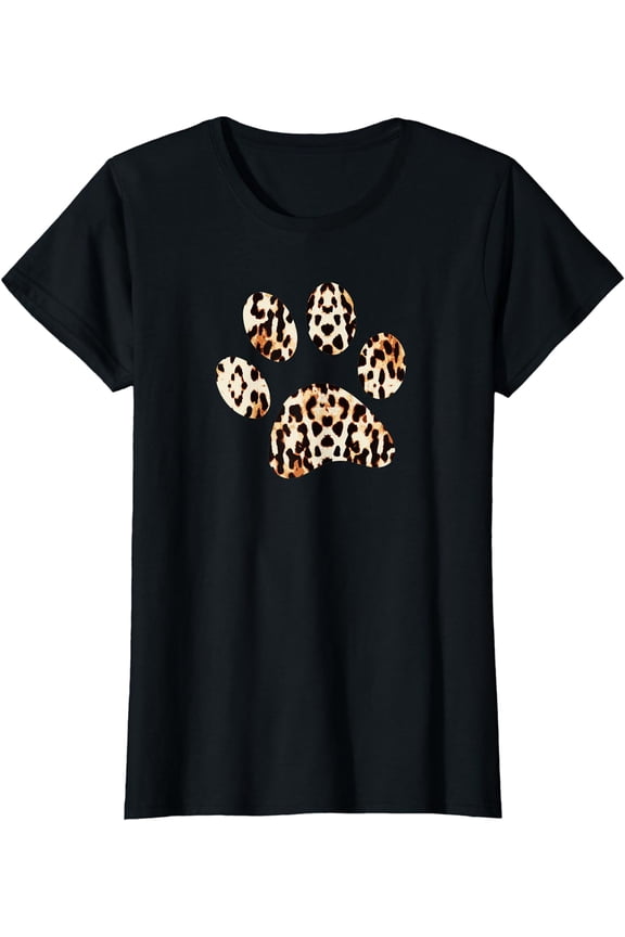 Cool Leopard Cheetah Paw Print T-Shirt
