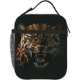 thumbnail image 1 of Cool Leopard Face Lunch Box Insulated For Women Men Detachable Handle Lunchbox Meal Tote Bag 10"Lx 8"Wx4"H, 1 of 6