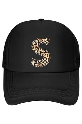 Cool Letter S Initial Name Leopard Cheetah Print Baseball Cap